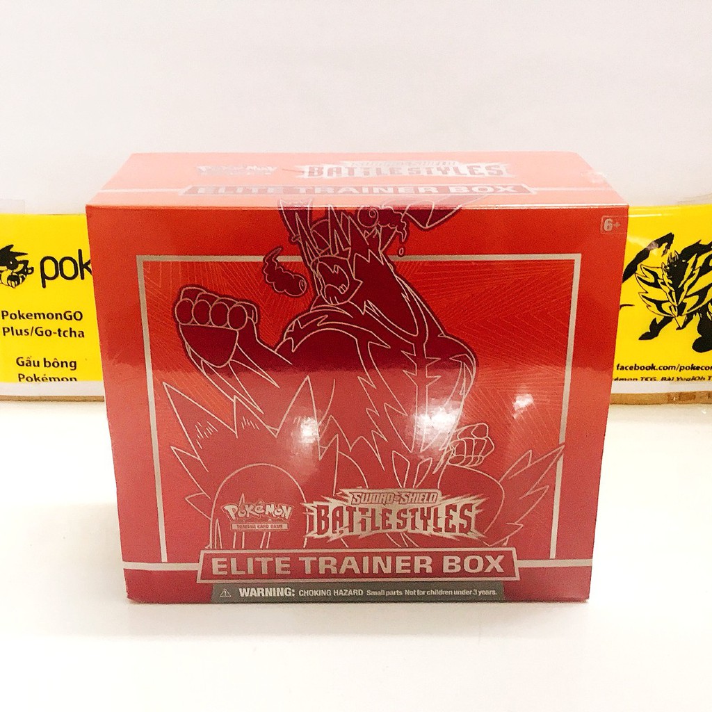 [GIẢM 100K MUA COMBO] Hộp Bài Pokemon TCG Elite Trainer Box Battle Styles (ETB) Urshifu V Xanh / Đỏ Chính hãng Mới 100%