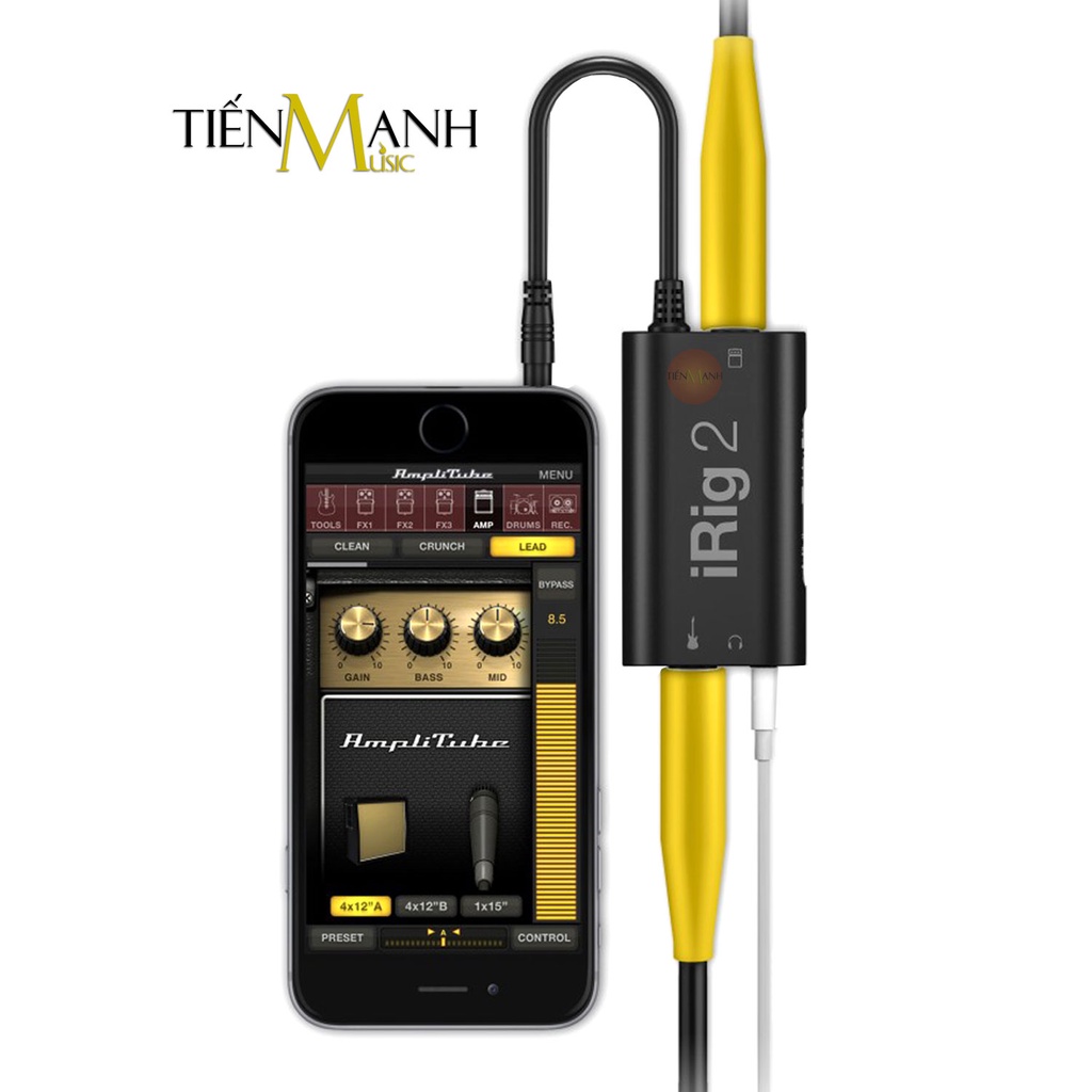 [Chính Hãng] Soundcard Thu Âm LiveStream IK Multimedia iRig 2 Cho Điện Thoại Kết Nối Guitar Pickup Audio Interface Live