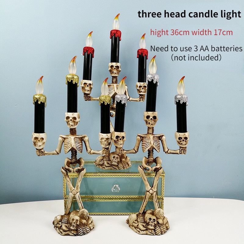 Giá Đỡ Đèn LED Hình Đầu Lâu Trang Trí Halloween