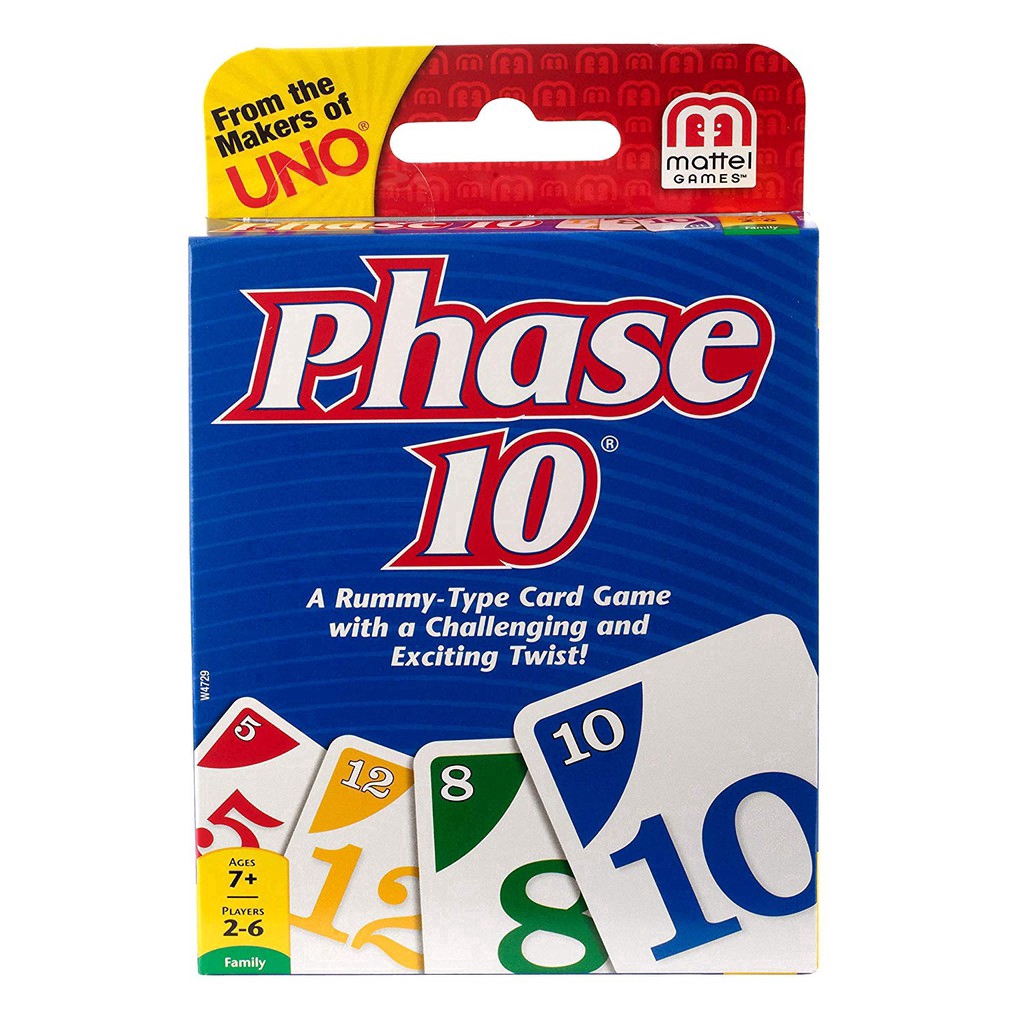 Thẻ bài Uno Phase 10 hấp dẫn người chơi