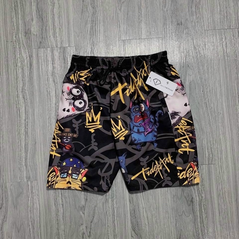 Quần đùi đi biển có hoạ tiết 3d thời trang nam, Quần mùa hè phong cách hàn quốc cotton btshop từ m đến xl