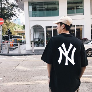 Áo Thun Hot NY MLB cotton Unisex, áo phông form rộng thoáng mát