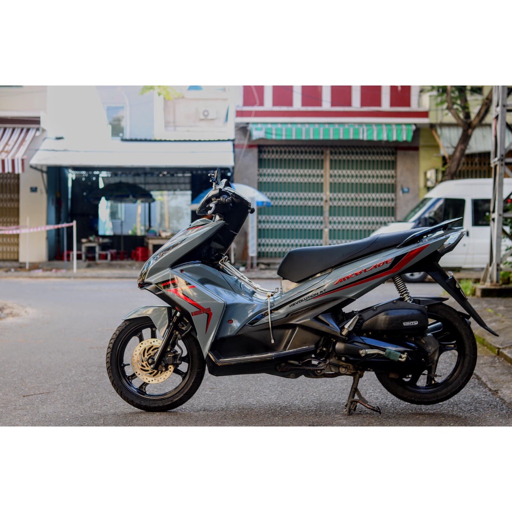 Tem Rời Dán Xe Air Blade Mẫu Xám Đen Đỏ Cực Chất, Hàng 3 Lớp Chất Lượng Cao