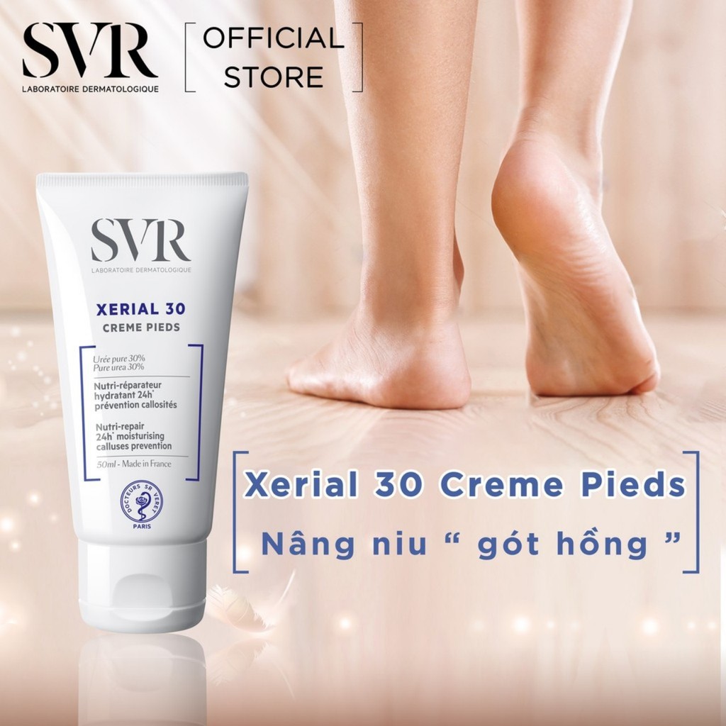 Kem dưỡng dành cho da rất khô và nứt nẻ ở bàn chân SVR Xérial 30 Crème Pieds 50ml