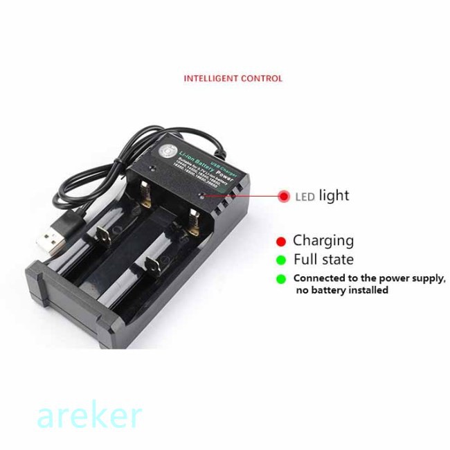 Bộ sạc pin lion rời 18350 16340 14500 18650 3.7V cổng USB nhỏ gọn