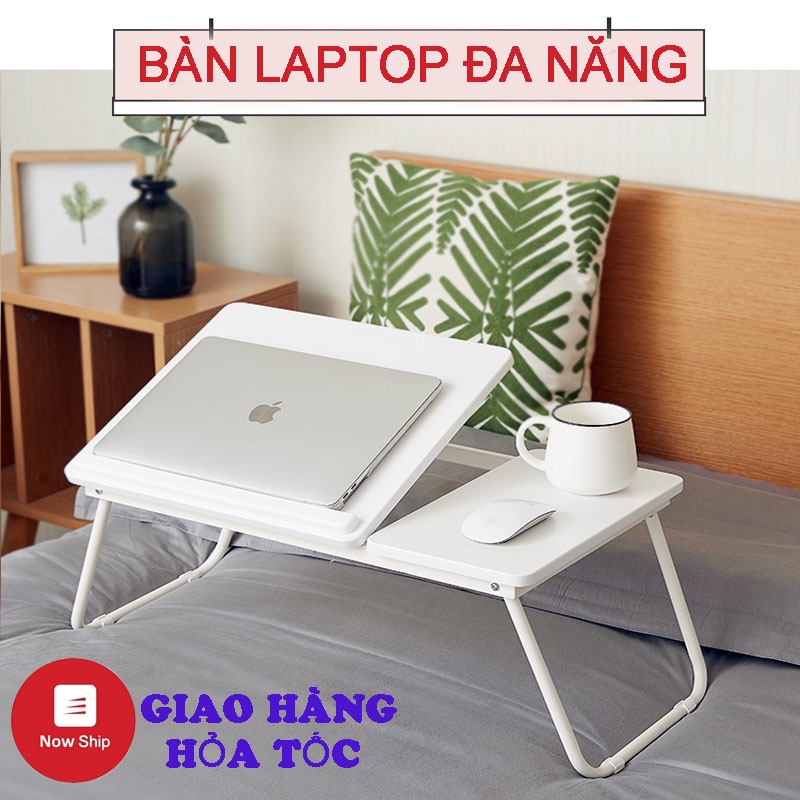 Bàn học thông minh điều chỉnh độ nghiêng mặt bàn, bàn làm việc đa năng có khay để cốc và chặn laptop điện thoại