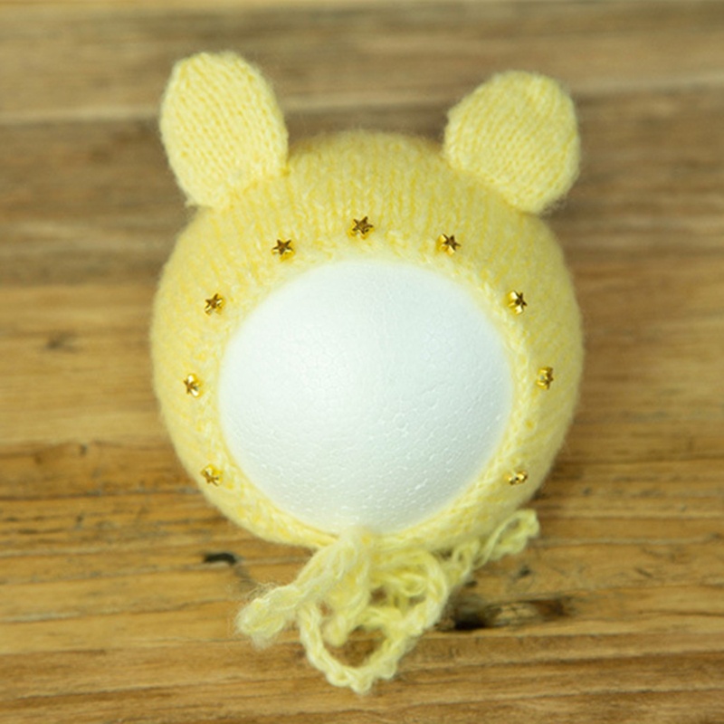 Mũ Đan Len Dễ Thương Làm Phụ Kiện Chụp Ảnh Cho Bé Sơ Sinh