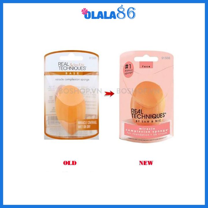 Mút trang điểm tán kem nền real techniques  OLALA 86 trang điểm mềm mịn, bông mút nhúng nước nở to
