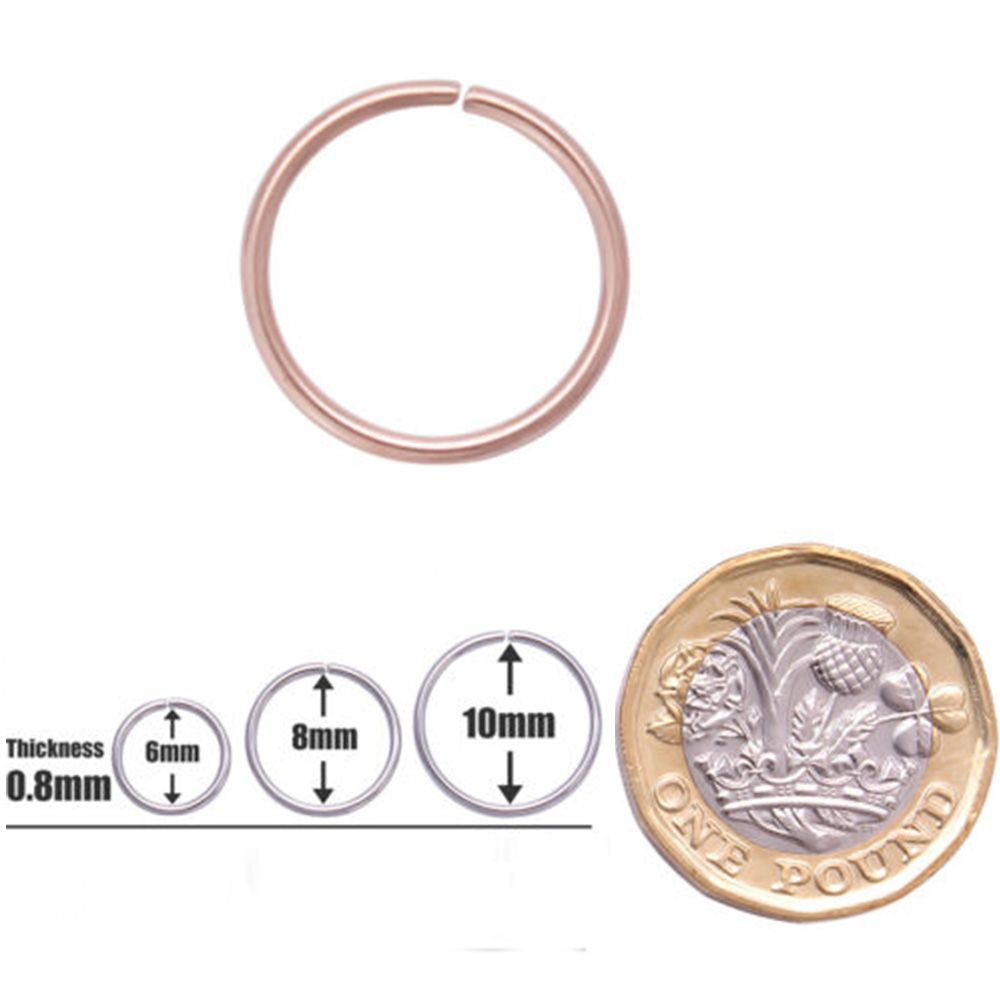 Khuyên xỏ mũi hình chữ U bằng thép không gỉ nhiều màu