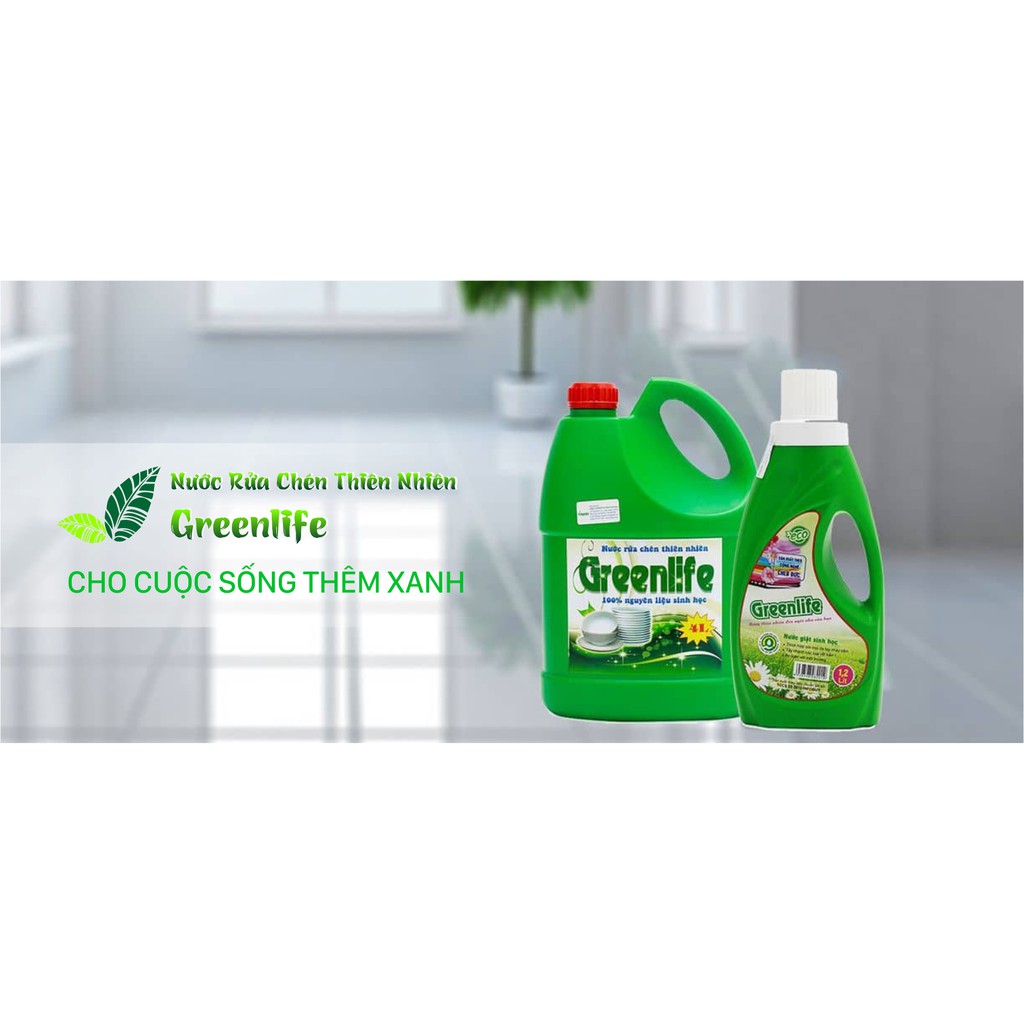 Nước rửa chén hữu cơ Greenlife hcm 4L
