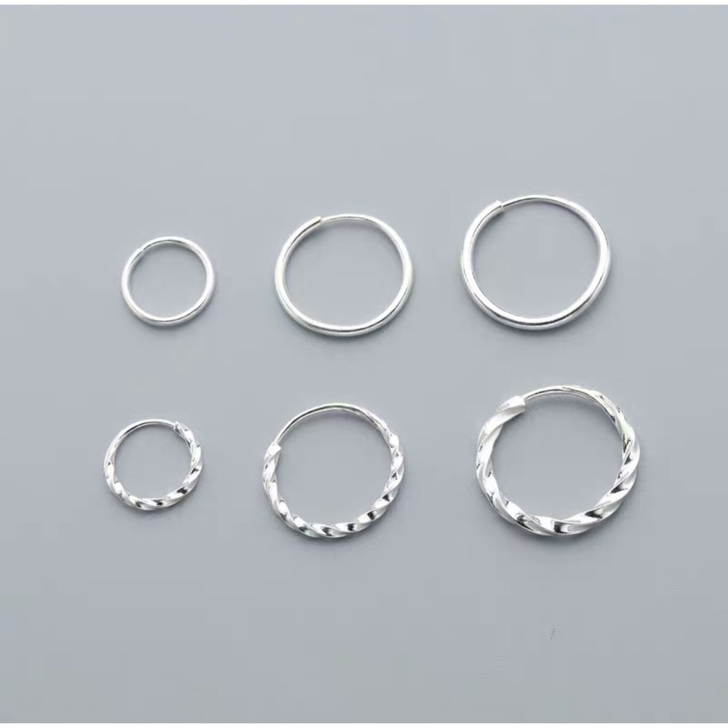 Khuyên tai nữ bạc ta nguyên chất, xinh xắn, cam kết bông tai bạc thật sáng đẹp không xỉn màu - Mã TSJB11