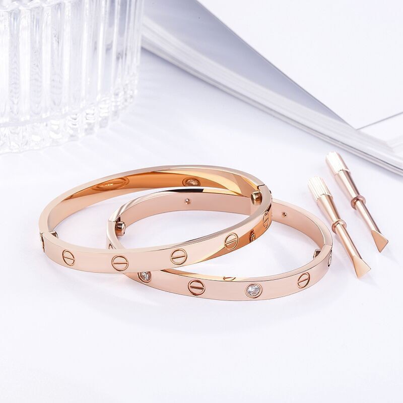Vòng đeo tay titan Cartier CAP 750 - khảm đá bằng thép không gỉ chất lượng cao