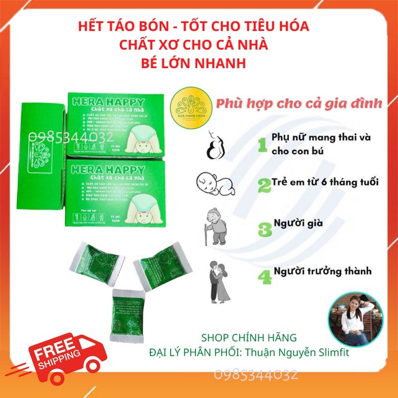 Chất Xơ Hera Happy Hỗ Trợ Tiêu Hoá⚡️FREESHIP⚡️Cho Đường Ruột Khoẻ Mạnh⚡️Hết Táo Bón Sau 2 Ngày⚡️Chất Xơ Cho Cả Nhà | BigBuy360 - bigbuy360.vn