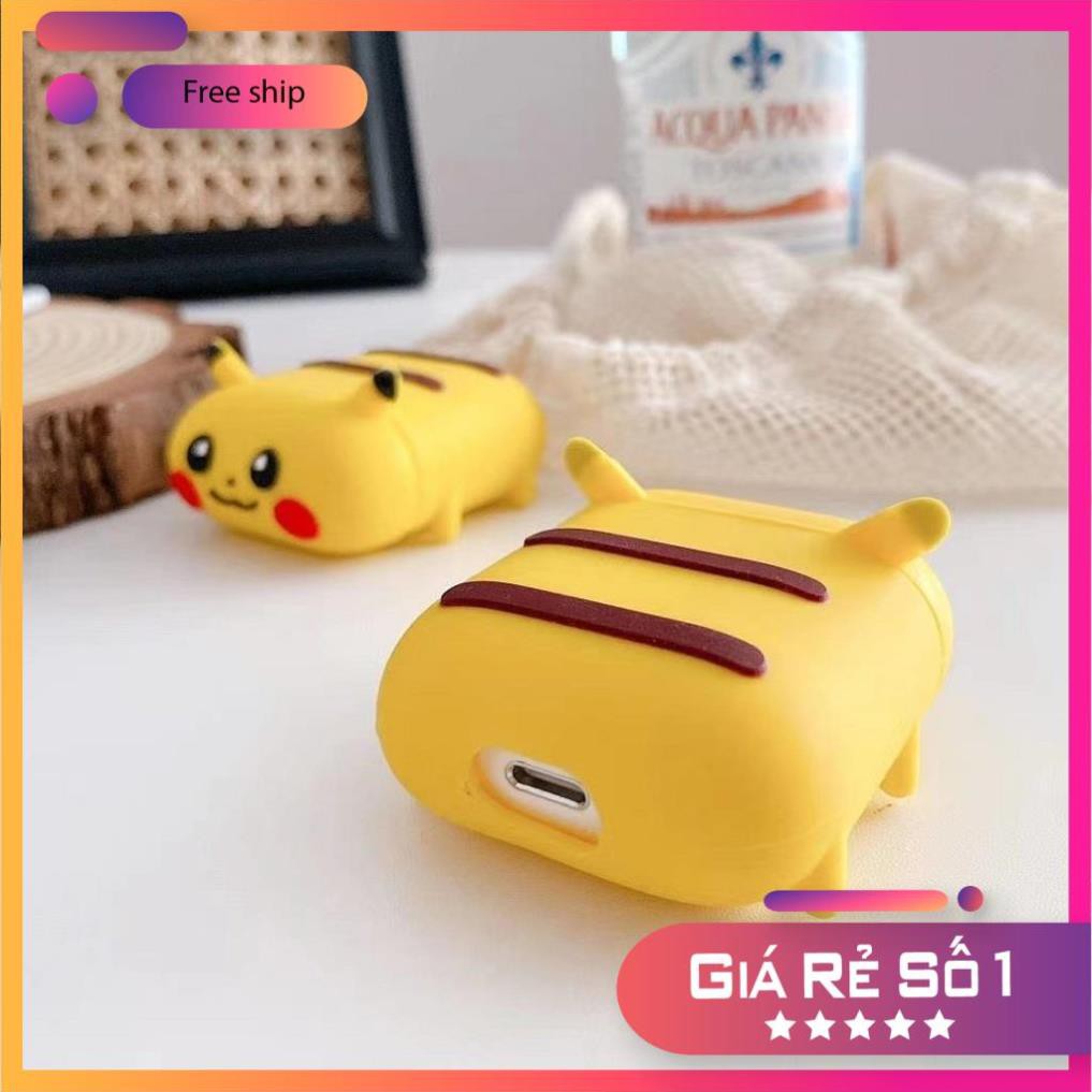 VỎ BỌC AIRPODS CUTE PIKACHU Case Tai Nghe Không Dây Airpods 1/ 2/ i12/ Pro