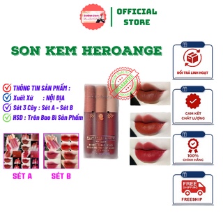 Son Kem HEROANGE , Sét 3 Cây , Siêu Lì , Siêu Xinh [ Sét A - Sét B ]