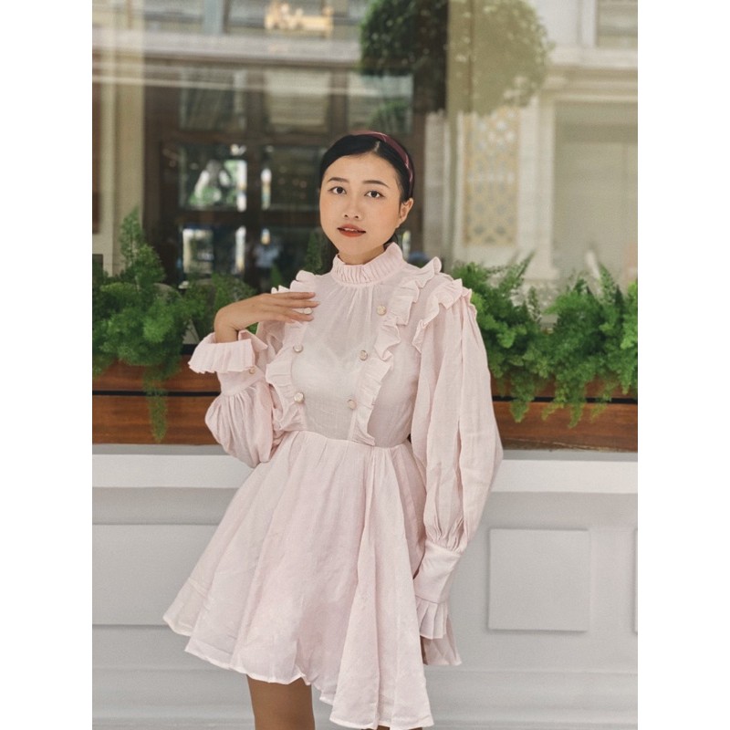 Đầm ngắn xoè - bèo nhún - công chúa - Hoa Đào Minidress