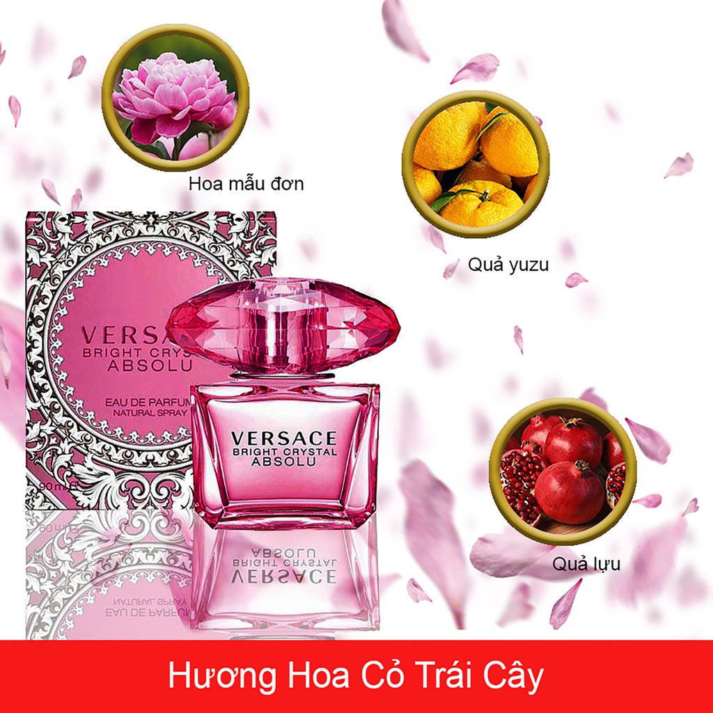 Nước Hoa Nữ Vᴇʀsᴀᴄᴇ Bright Crystal Absolut EDP Chai 10ml, Hương Thơm Nữ Tính Và Gợi Cảm