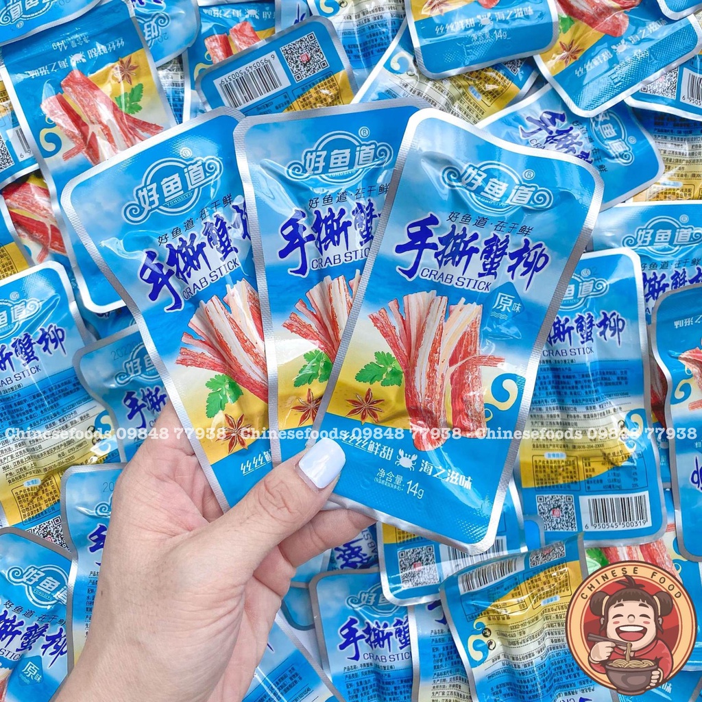 Set Combo Mix 4 vị Thanh Cua Tẩm Vị Ăn Liền , Đồ Ăn Vặt Thanh Cua Cay