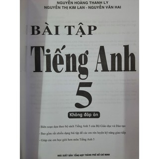 Sách - Bài tập Tiếng Anh 5 (Không đáp án)