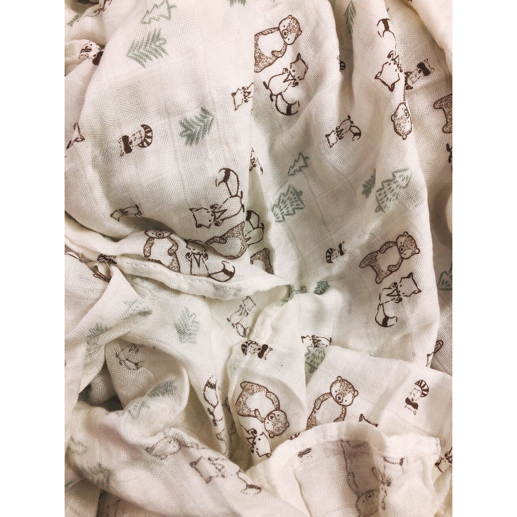 [Hàng Loại 1]-Khăn Aden Sợi Tre 120cm x 120cm, khăn cuốn em bé, khăn tắm sơ sinh, khăn aden, sợi tre