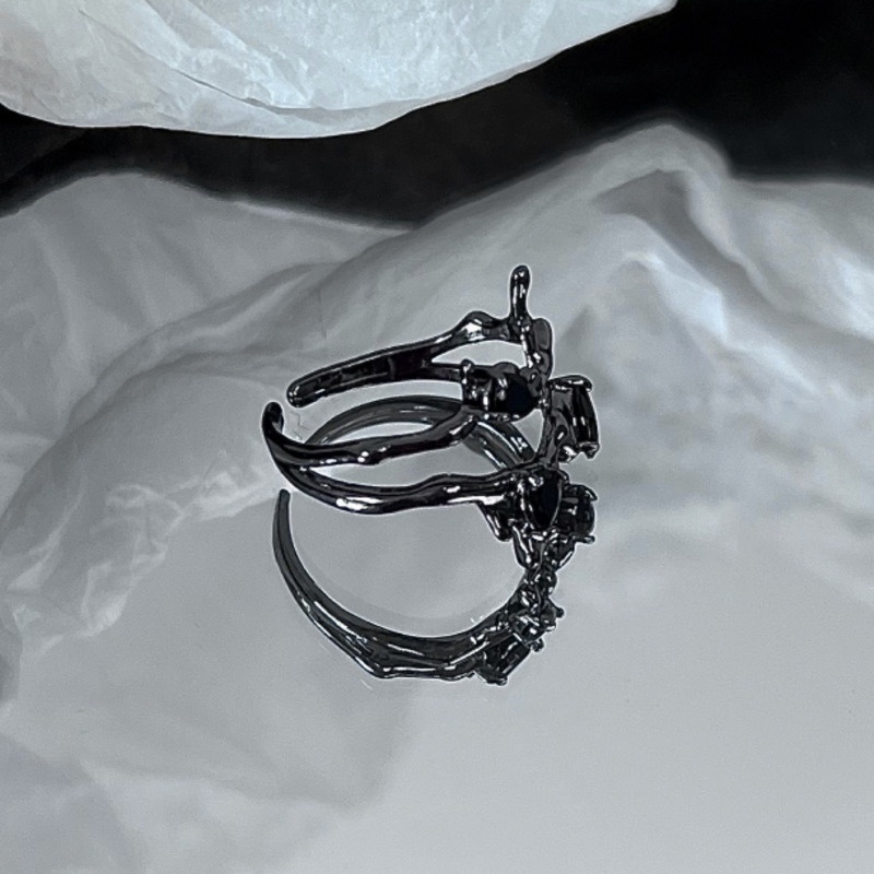 Nhẫn Đeo Tay Thiết Kế Hai Lớp Phong Cách Mới Lạ Cá Tính