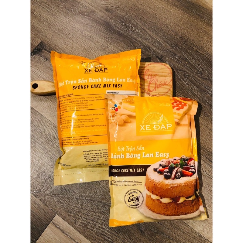 Bột trộn sẵn bánh bông lan Xe Đạp  bột bánh bông lan EASY / PRE-MIX