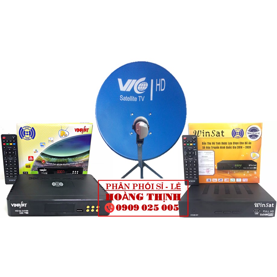 Đầu thu vinasat HD02 xài chảo - Đầu thu kỷ thuật số chảo vệ tinh vinasat2