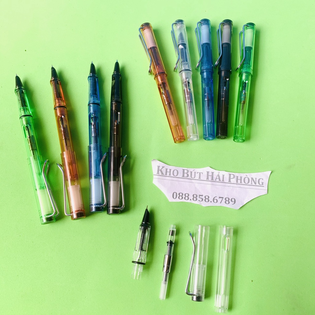 Bút máy trong suốt ngòi nhỏ