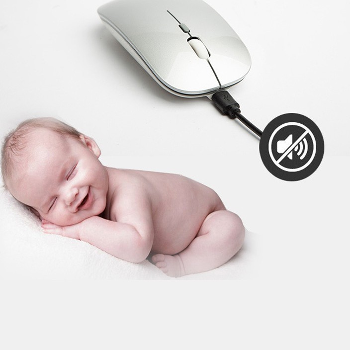 Chuột Không Dây Tự Sạc M1  chuyên dùng cho Máy tính, Laptop, Mac, Ipad, SmartTV - Tặng lót chuột