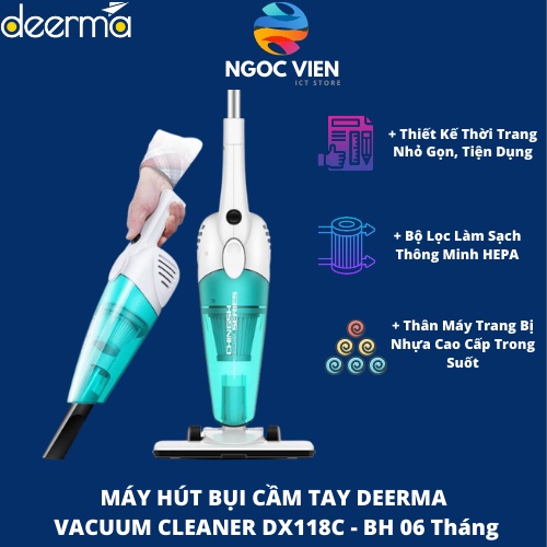 [Hỏa Tốc - HCM] Máy Hút Bụi Cầm Tay Deerma Vacuum Cleaner DX118C | Hàng Chính Hãng | NgocVien Store