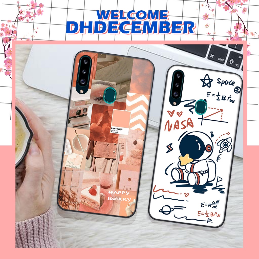 Ốp lưng Samsung  A20S in hình nice ,good luck happy ốp xinh viền dẻo đẹp chất