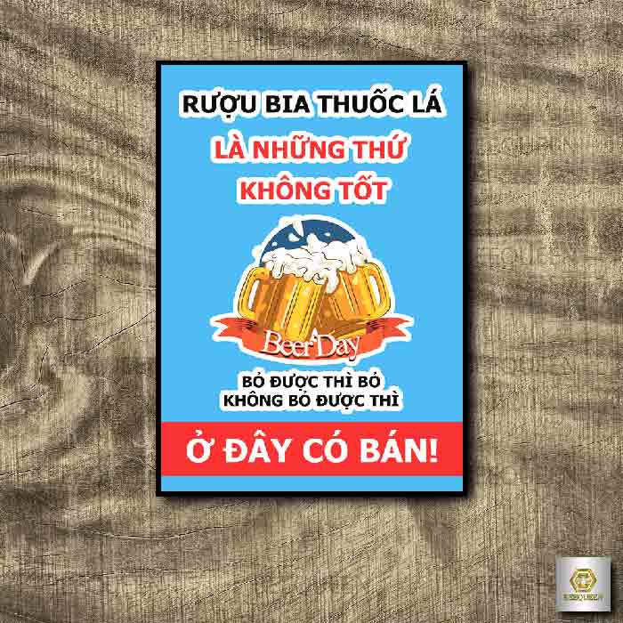 20 Mẫu Tranh Khung Poster Slogan Trang Trí Quán Bia Tuyệt Đẹp Tặng Kèm Phụ Kiện