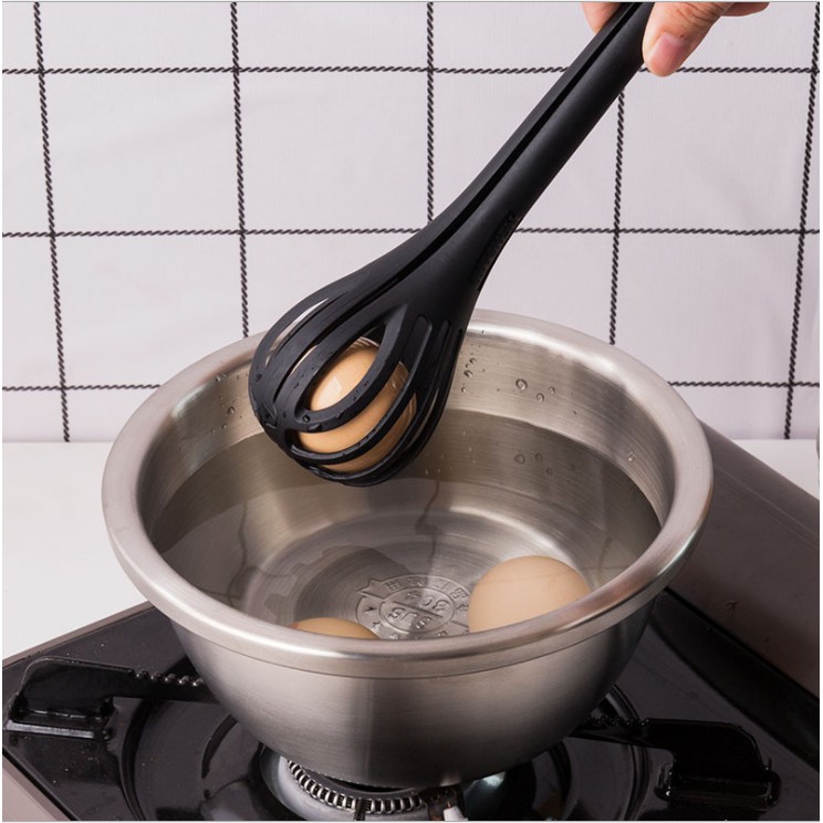 Dụng cụ gắp tích hợp que đánh trứng bằng nylon đa năng cho nhà bếp
