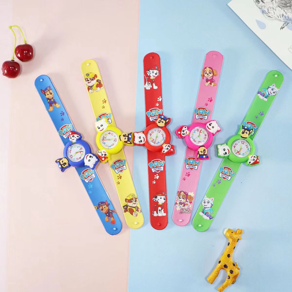 Trẻ Em unisex paw patrol superwings Đồng Hồ Đeo Tay pop Hoạt Hình Bằng Silicon Cho Trẻ Em