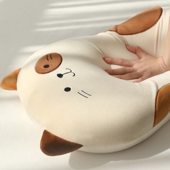 Gối Cao Su Non Bụng Mèo Họa Tiết Cute  - Gối Cao Su Cao Cấp Cho Bé