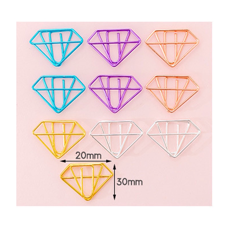 Set 10 Kẹp Giấy 2x3cm Họa Tiết Hoạt Hình Dễ Thương