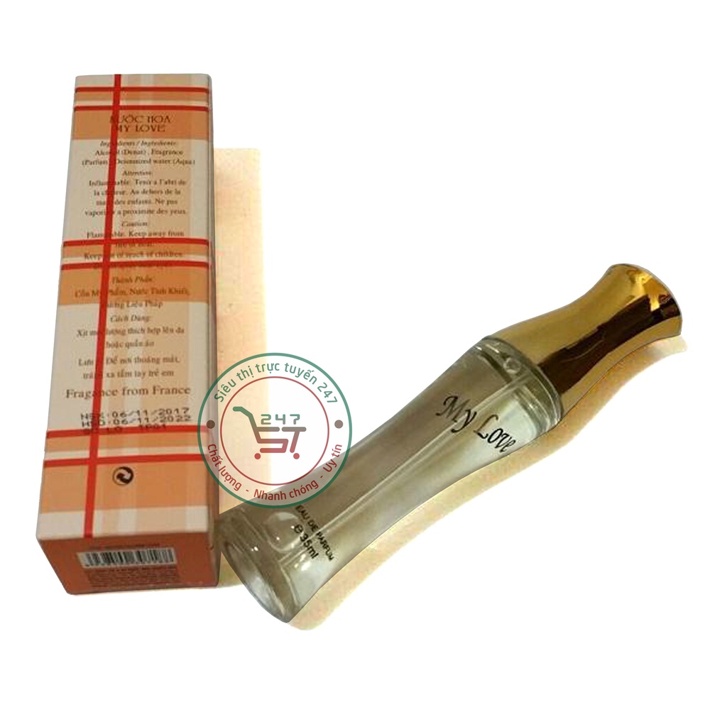 Nước hoa nữ thơm lâu mini chính hãng my love 35ml quyến rũ giá rẻ học sinh