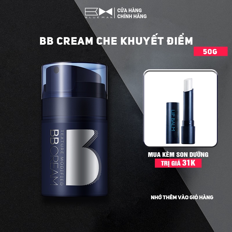 Kem BB Cream, Kem Che Khuyết Điểm Cho Nam BLUEMAN, Nâng Tone Da Sáng Tự Nhiên - 50g