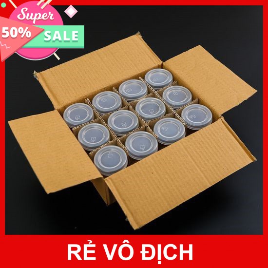 [Hot]-Bộ 12 Cốc Làm Sữa Chua Thủy Tinh