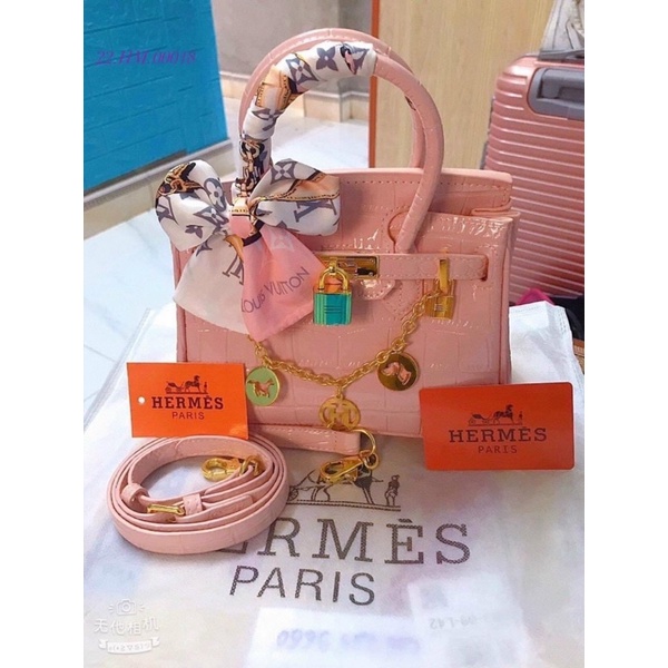 Túi cầm tay Hm mini da rắn