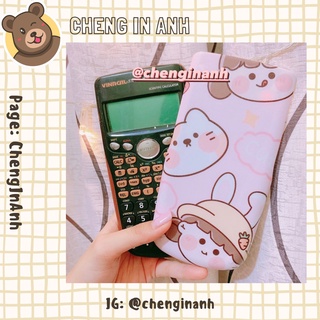 Miếng decal dán máy tính bỏ túi vinacal/casio cô bé hồng