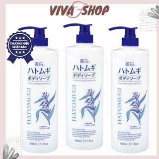 Sữa tắm ý dĩ Hatomugi Moisturizing & Washing The Body Soap Nhật Bản |Sửa tắm trắng da nữ