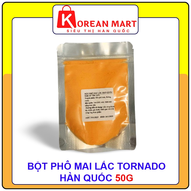 Bột phô mai O'sajang và Tornado Hàn quốc gói 50g, thơm béo ngọt nhẹ