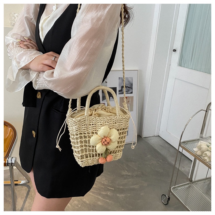 Túi xách nữ cói mini đi biển du lịch vintage đeo chéo cầm tay đẹp ROSASO TX88