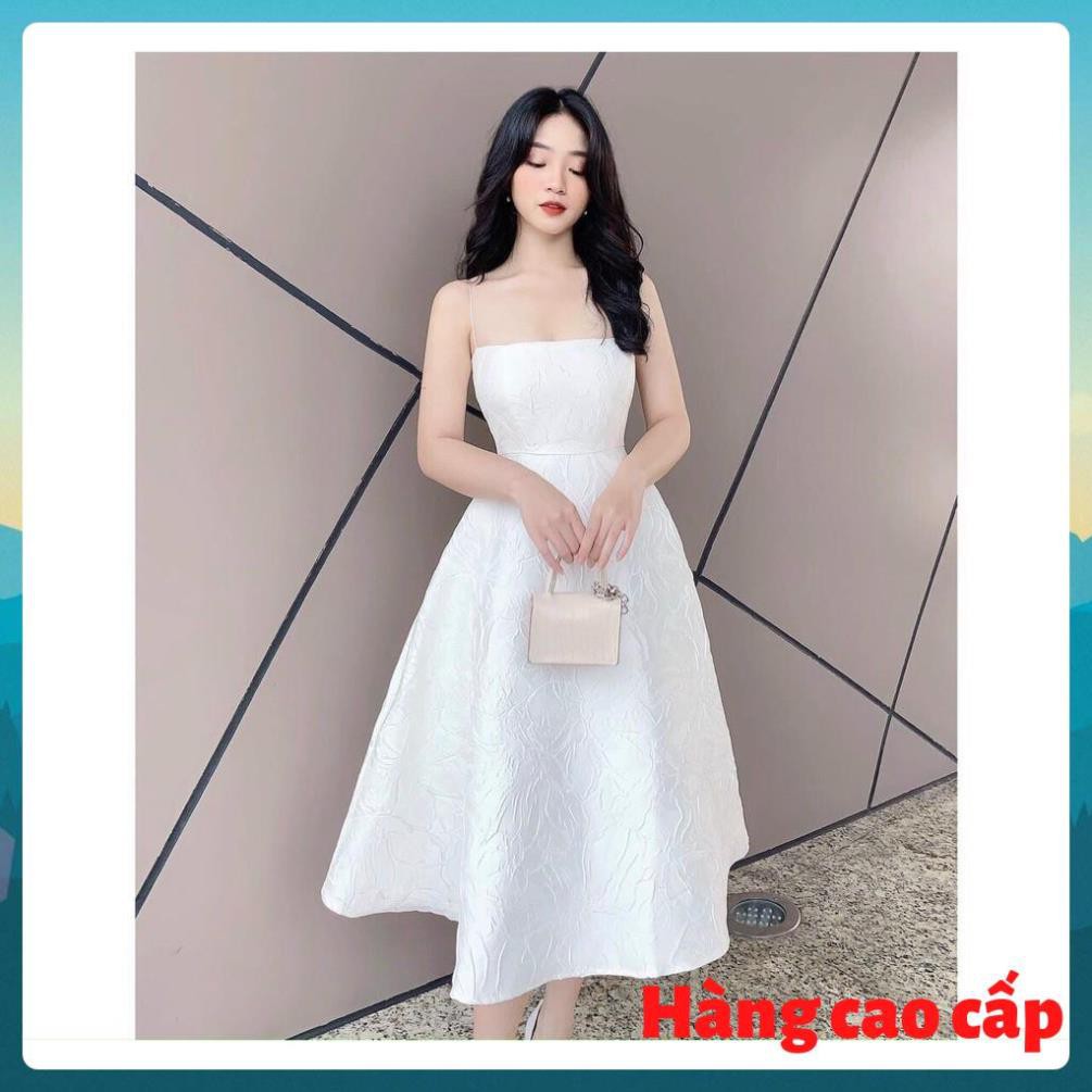 (Hàng cao cấp) Đầm dự tiệc gấm hai dây sang chảnh Vavi Dress | BigBuy360 - bigbuy360.vn