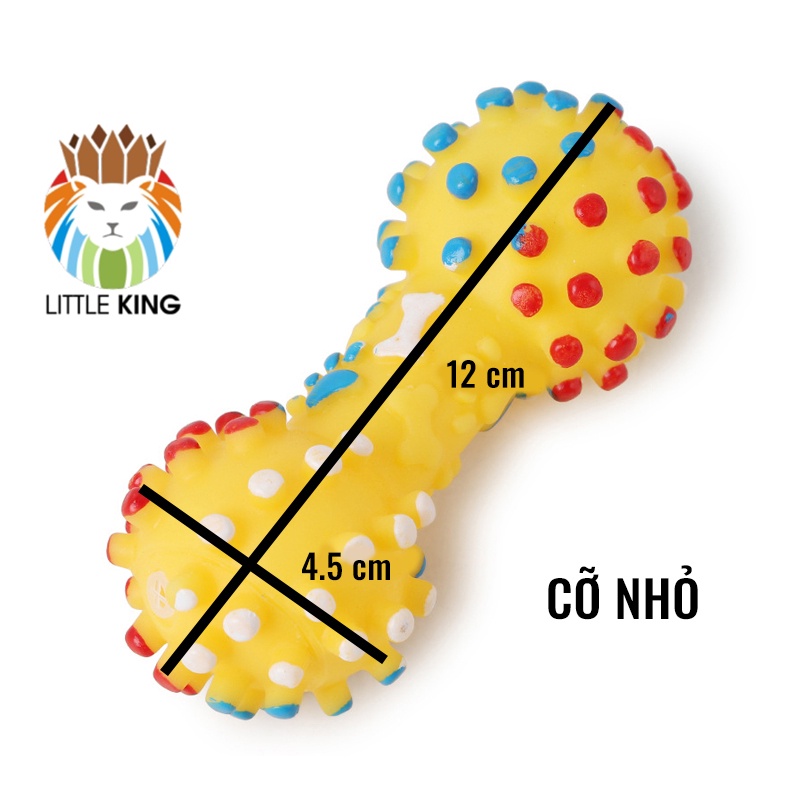 Xương gặm đồ chơi cho chó, xương gai chút chít nhiều màu Little King pet shop