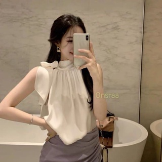 áo yếm lụa cột nơ kèm ảnh thật