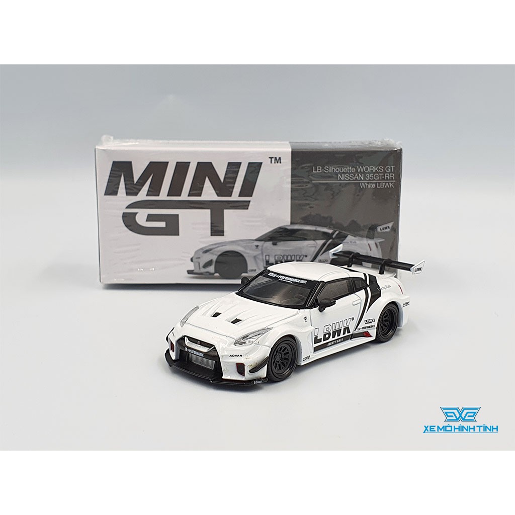 Xe Mô Hình LB-Silhouette WORKS GT NISSAN 35GT-RR Ver.1 White LBWK LHD Tỉ lệ 1:64 Mini GT (Trắng)