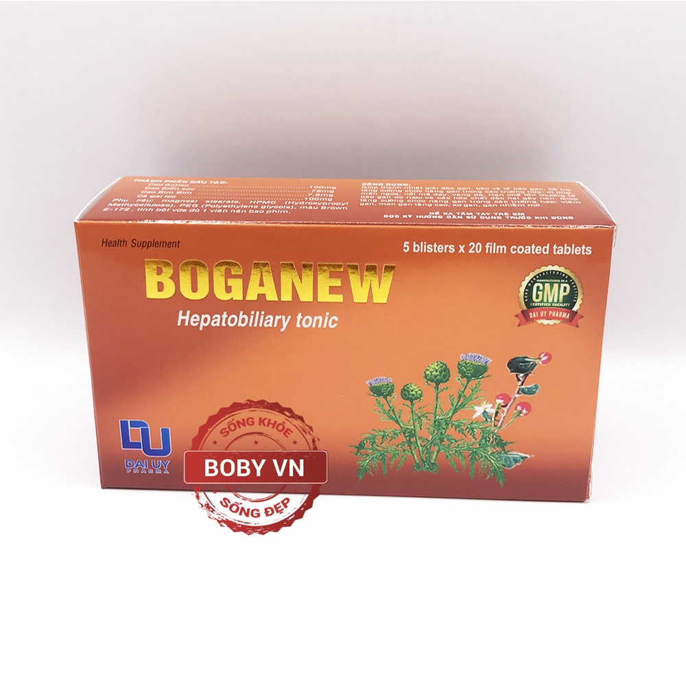 BOGANEW Thanh Nhiệt - Nhuận gan - Lợi mật - Đại Uy (Hộp 5 vỉ x 20 viên)