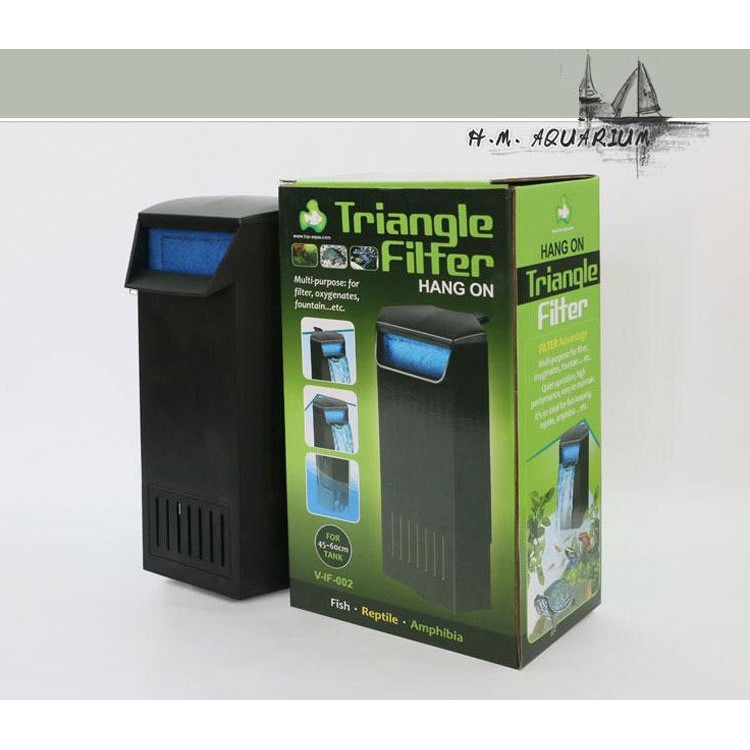 Bộ lọc nước bể rùa hình tam giác